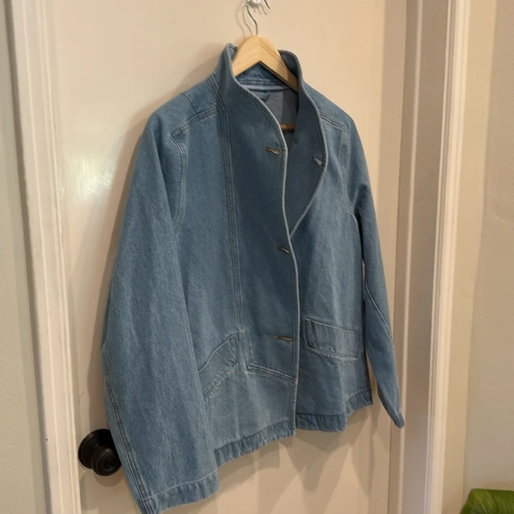 SÉZANE Kalvin Denim Coat in Bleach sz 40 / US 8  SOLD OUT IN STORE - Picture 8 of 14